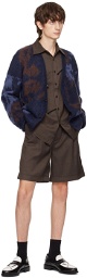 The World Is Your Oyster Brown Belted Shorts