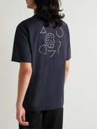 Norse Projects - Geoff McFetridge Joakim Mctechridge Printed Cotton-Blend Jersey T-Shirt - Blue