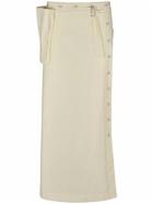 LEMAIRE - Buttoned Cotton Blend Long Skirt