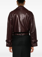 Nour Hammour Cropped Leather Jacket