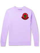 Moncler Genius - 2 Moncler 1952 Logo-Flocked Cotton-Jersey Sweatshirt - Purple