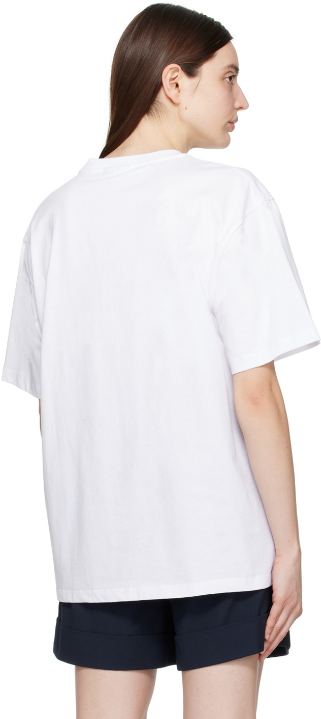 【関税・送料込み】GANNI T-SHIRTS WHITE COTTON T-SHIRT Bright White White Heavy Cotton T-shirt | GANNI US