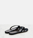 The Row Sacha velvet thong sandals