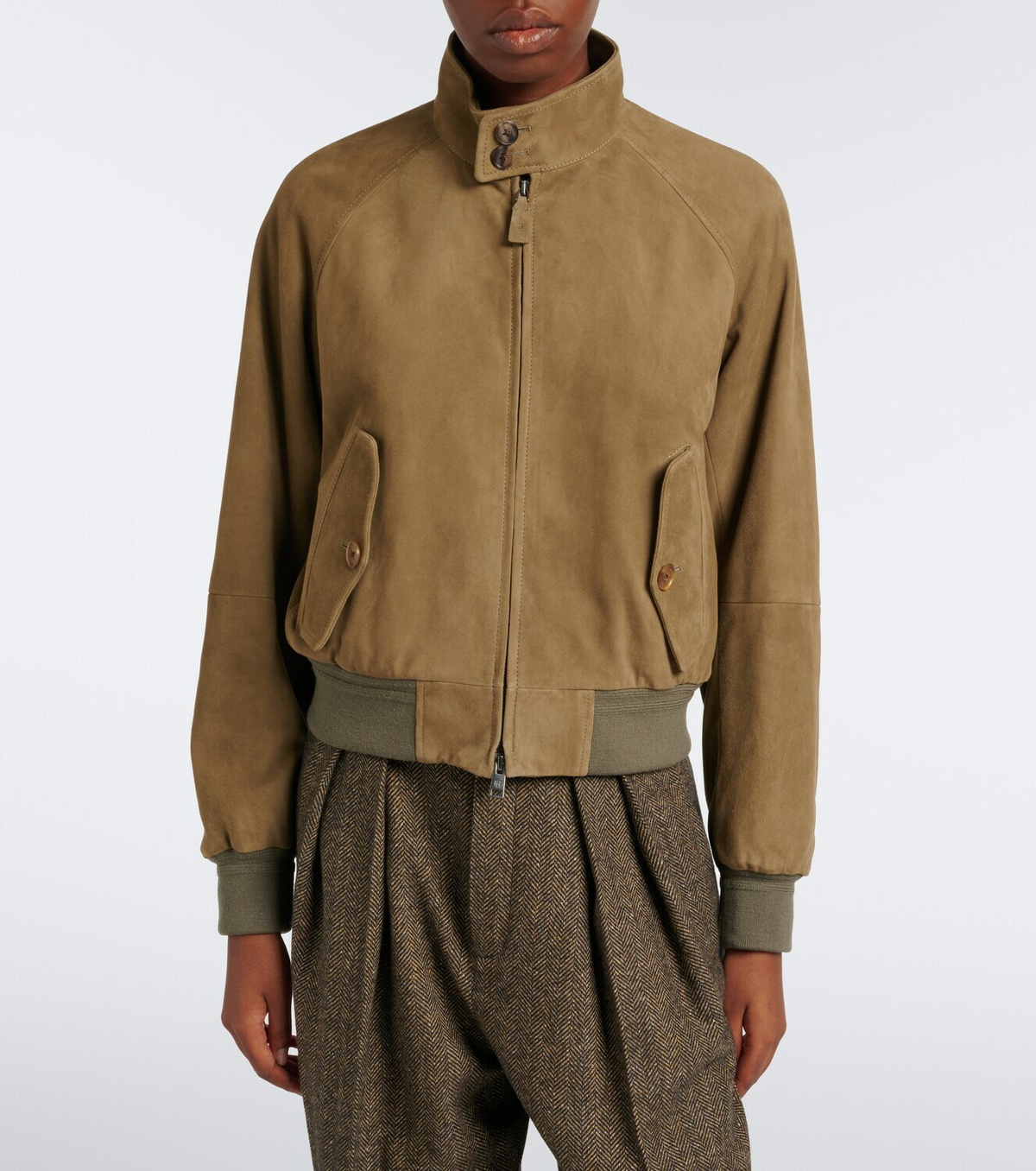 Ralph Lauren Collection Suede bomber jacket