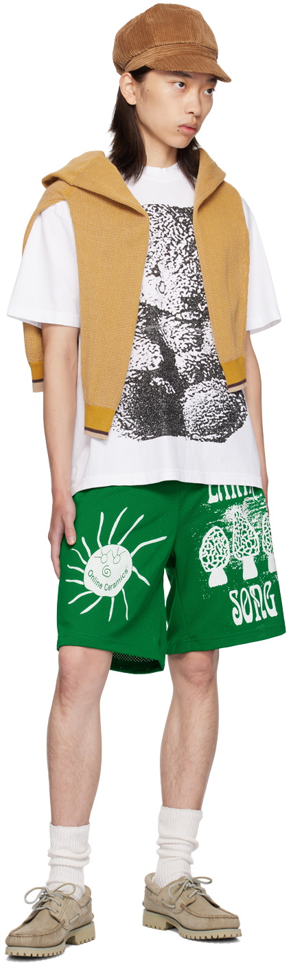 Online Ceramics Green 'Earth Song' Shorts