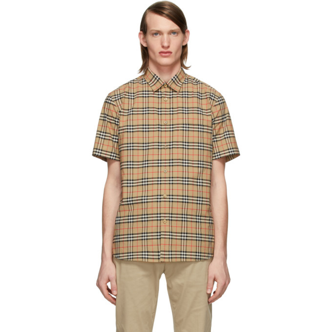 Photo: Burberry Beige Check George Short Sleeve Shirt