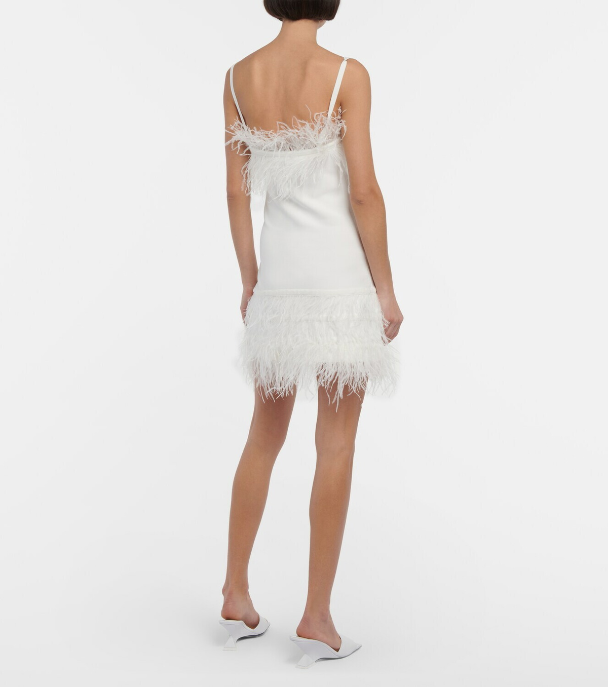 Staud - Etta feather-trimmed minidress Staud