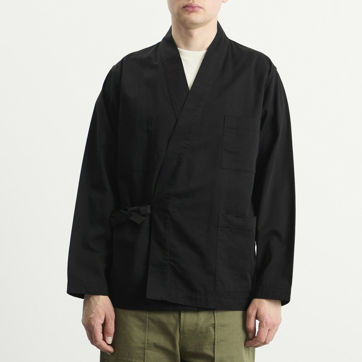 Universal Works Men's Twill Kyoto Work Jacket in Black