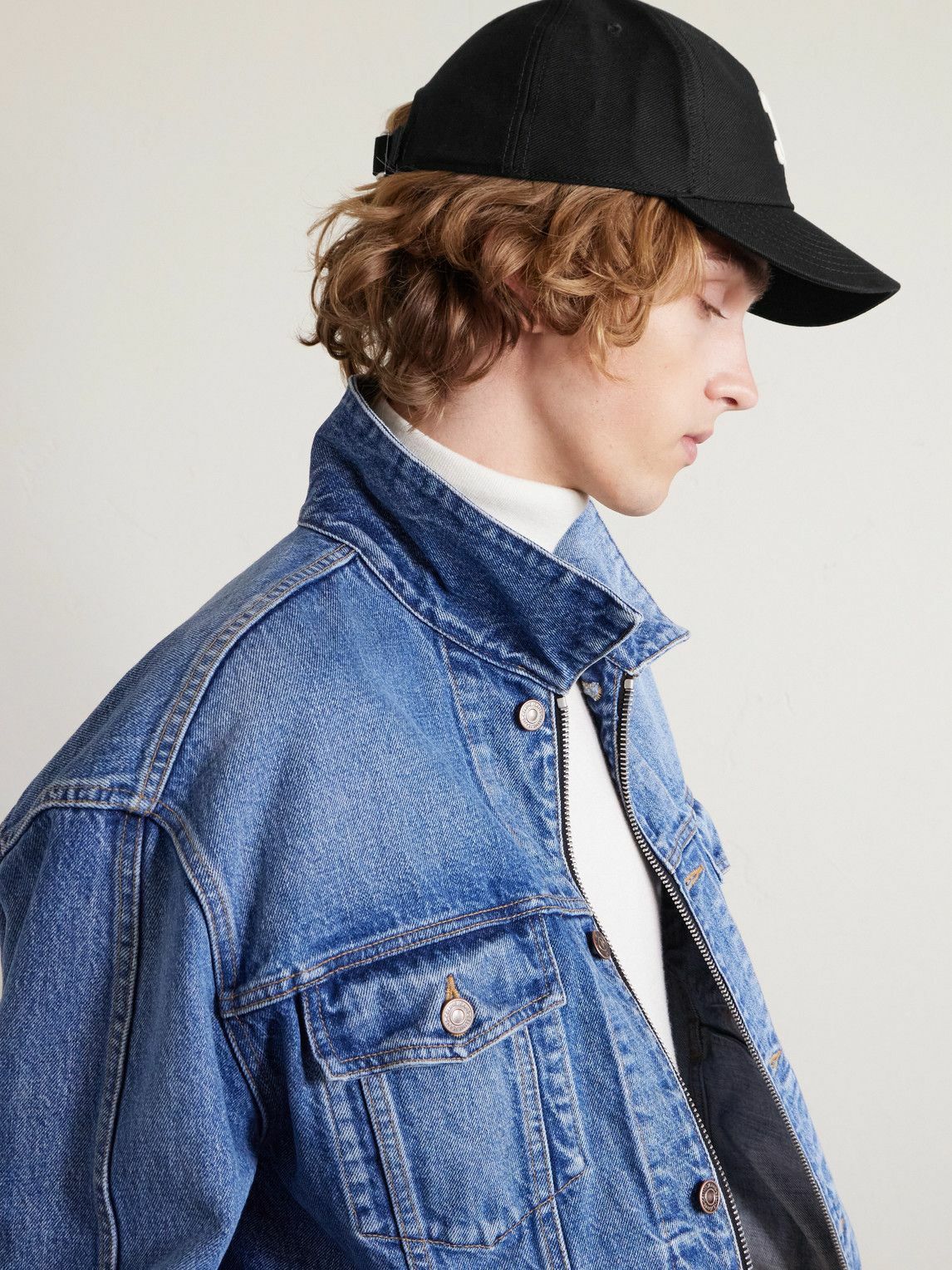 CELINE - Logo-Appliquéd Wool-Twill Baseball Cap - Black