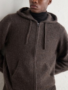 James Perse - Ribbed Cashmere Zip-Up Hoodie - Brown