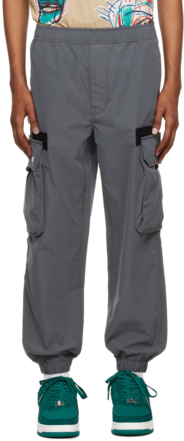 Gray Bonded Cargo Pants by AAPE by A Bathing Ape on Sale