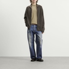 Our Legacy Men's Spray Dye Cherub Wool Line Zip Cardigan in Mud