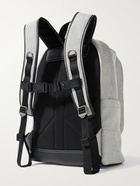 BURBERRY - Logo-Print Leather-Trimmed Canvas Backpack