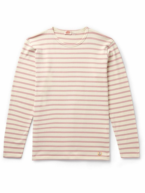 Photo: Armor Lux - Striped Cotton-Jersey T-Shirt - Pink