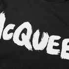 Alexander McQueen Men's Graffiti Logo T-Shirt in Blck&Mlt