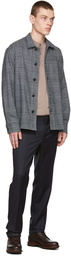 Brioni Black & White Check Regular Shirt