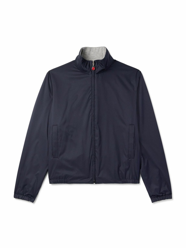 Photo: Kiton - Reversible Jersey and Tech-Shell Blouson Jacket - Blue