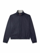 Kiton - Reversible Jersey and Tech-Shell Blouson Jacket - Blue