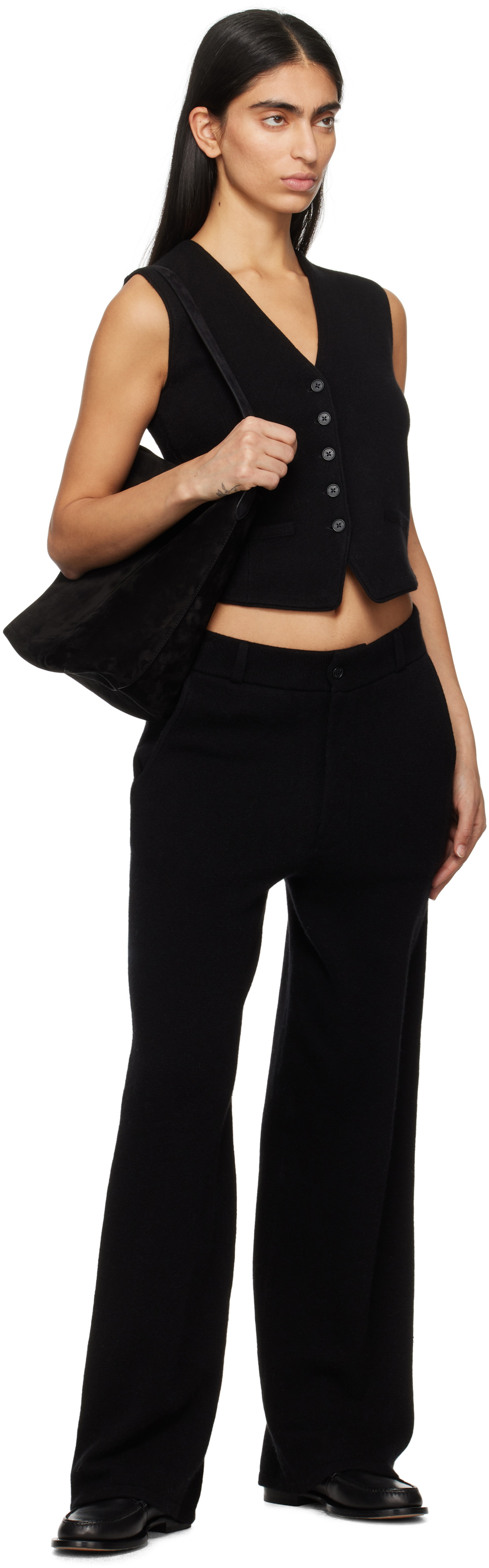 Guest in Residence Black Tailored Vest