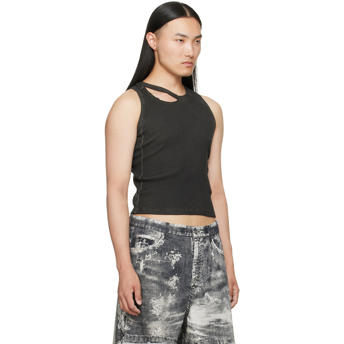 CAMPERLAB Black Ribbed Tank Top