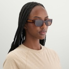 Bottega Veneta Eyewear Bottega Veneta BV1400S Intrecciato Wirecore Sunglasses in Brown 