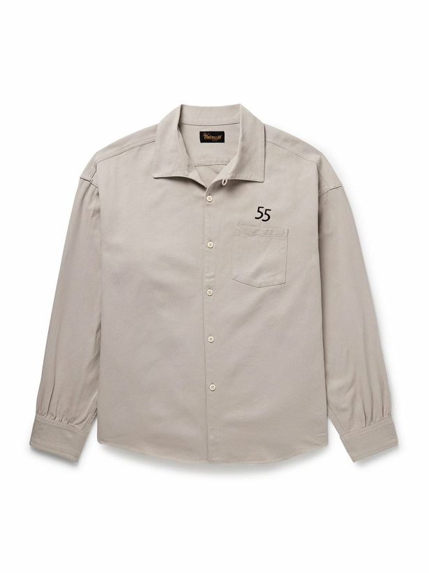 Photo: Visvim - Palmer Convertible-Collar Embroidered Cotton-Twill Shirt - Brown