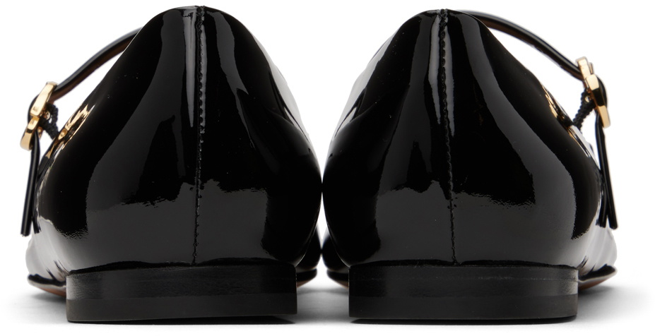 Gianvito Rossi Black Ribbon Jane Ballerina Flats