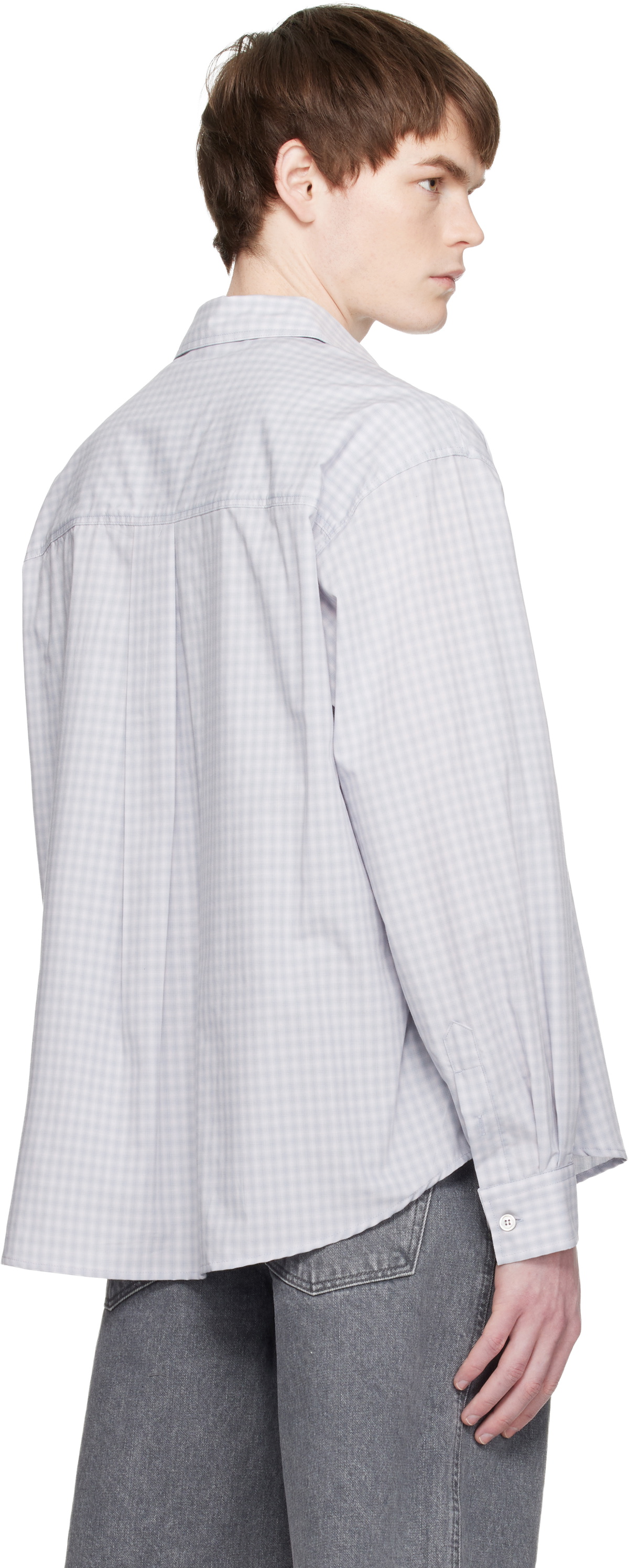 COOR Blue Micro Ombre Check Shirt