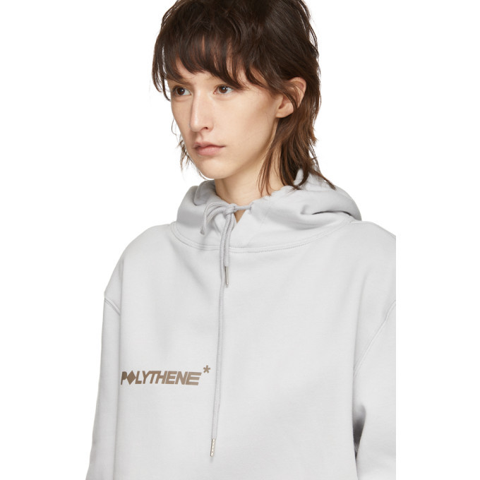 Polythene* Optics Grey Logo Vertical Hoodie