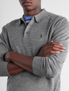 Polo Ralph Lauren - Logo-Embroidered Wool Polo Shirt - Gray