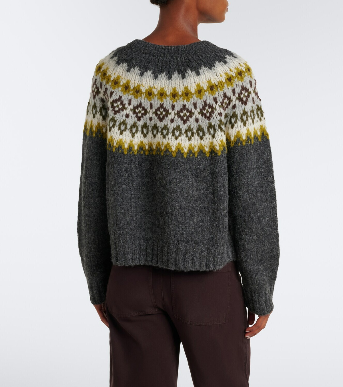 Velvet Fair Isle alpaca and wool-blend sweater