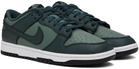 Nike Navy & Green Dunk Low Retro PRM Sneakers