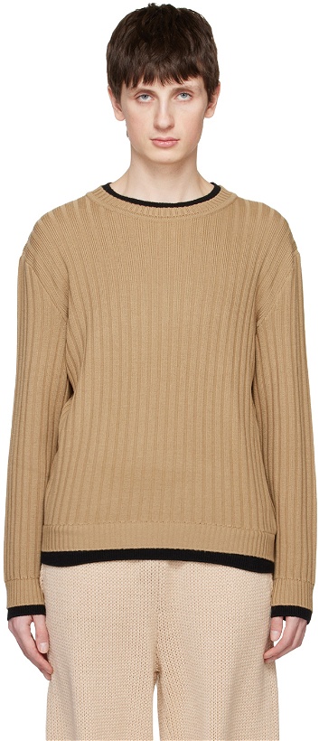 Photo: Moschino Brown Layered Sweater