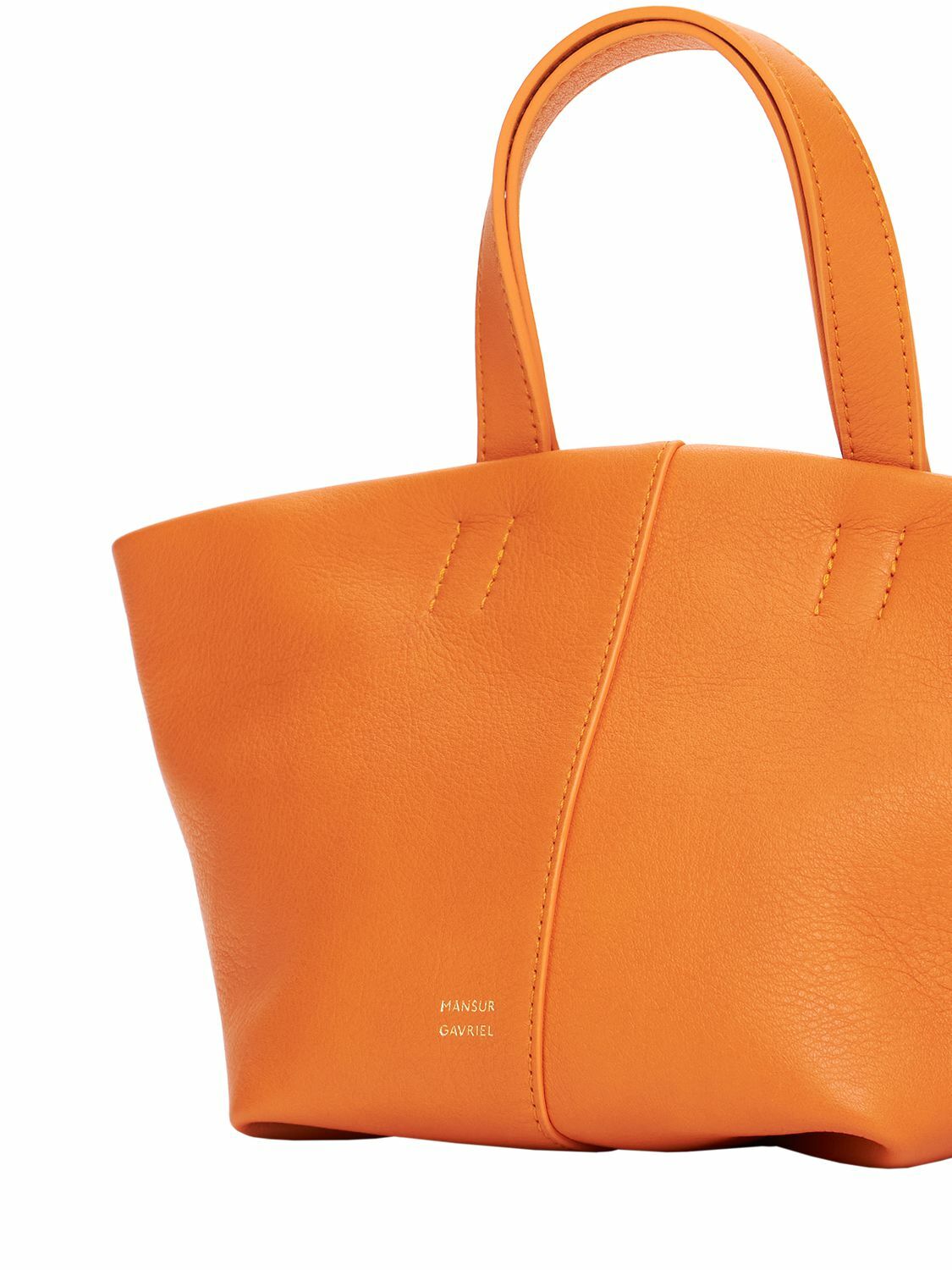 MANSUR GAVRIEL Mini Tulipano Leather Top Handle Bag