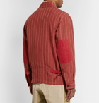 Nicholas Daley - Patchwork Pinstriped Linen and Cotton Shirt Jacket - Red