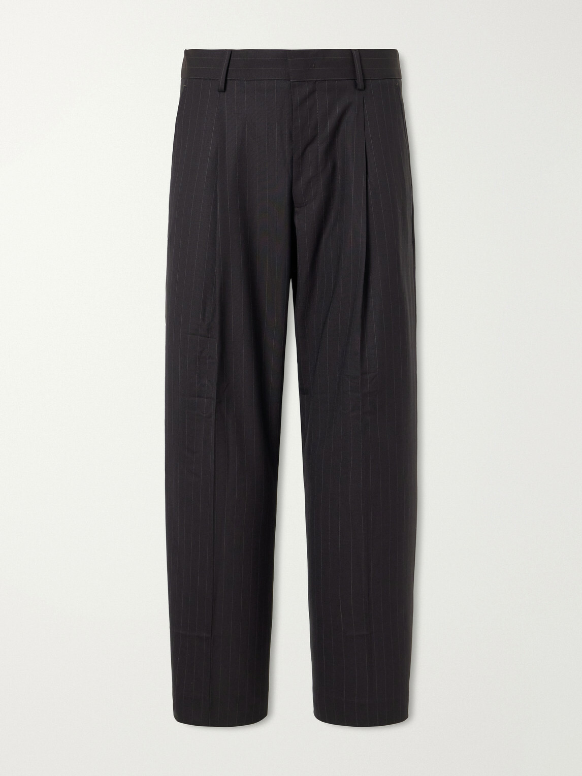 NN07 - Kay 10037 Straight-Leg Pleated Woven Trousers - Brown
