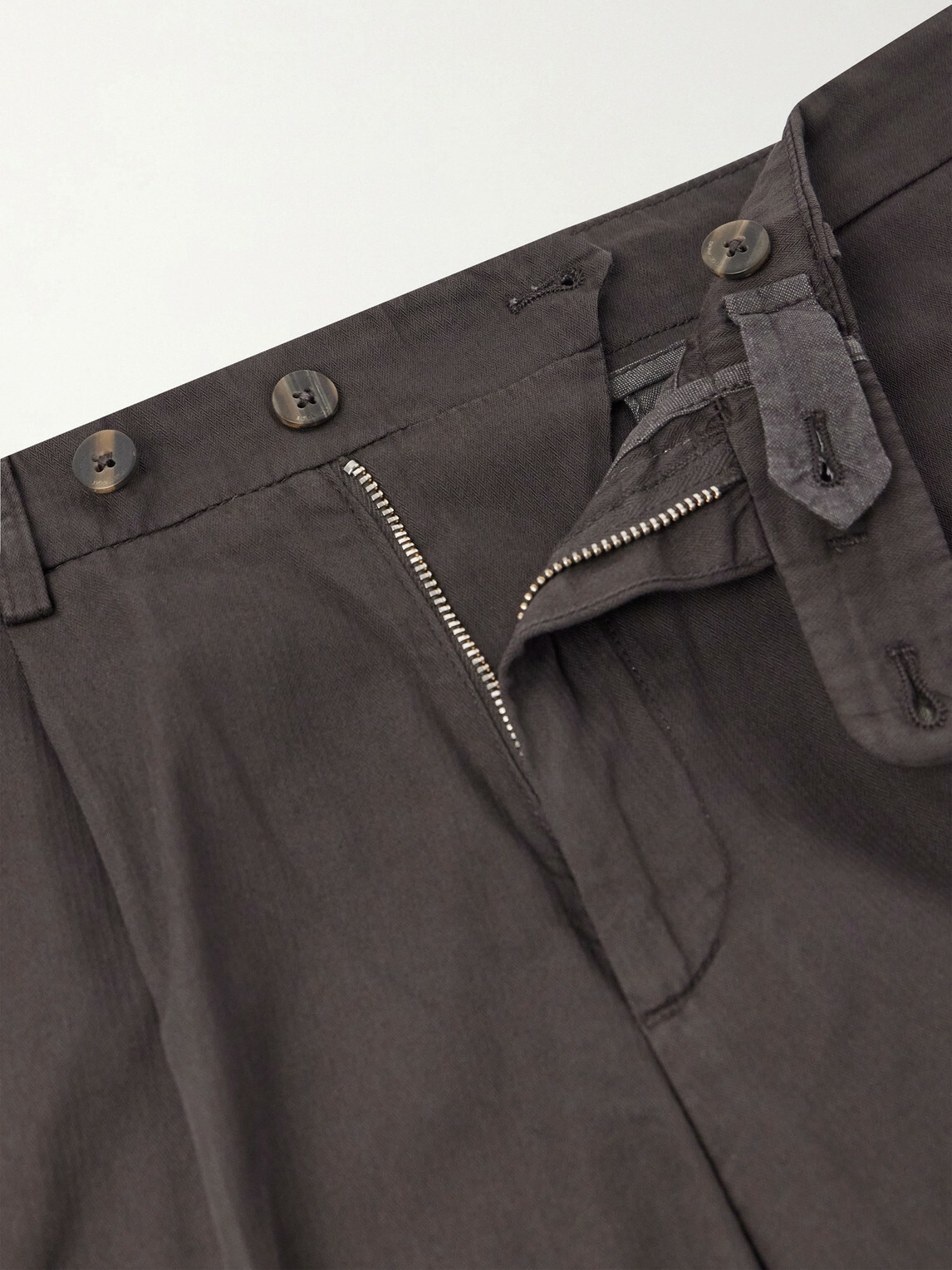 Boglioli - Straight-Leg Cotton-Blend Shorts - Brown
