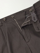 Boglioli - Straight-Leg Cotton-Blend Shorts - Brown