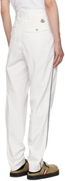 Moncler White Piping Trousers