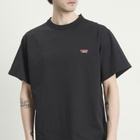 NANGA Men's Eco Hybrid Box Logo Embroidery T-Shirt in Black