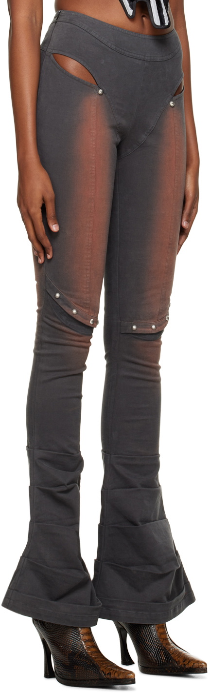 DIDU Gray Washed Denim Trousers