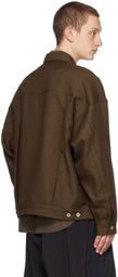 meanswhile Brown Pleated Jacket