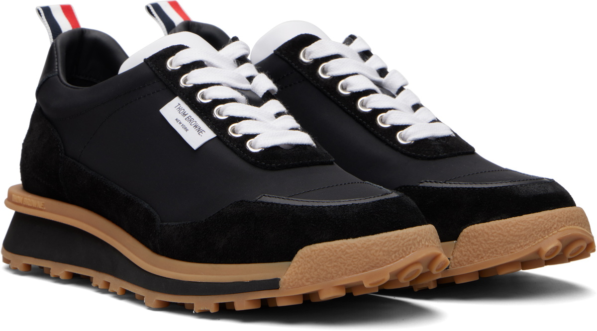 Thom Browne Black Tech Nylon Alumni Sneakers