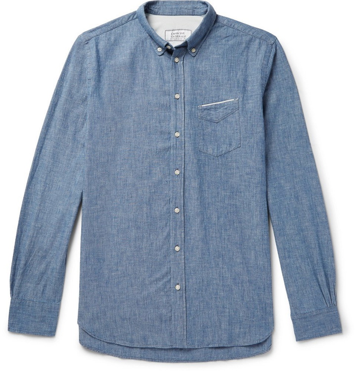 Photo: Officine Generale - Cotton-Chambray Shirt - Men - Blue