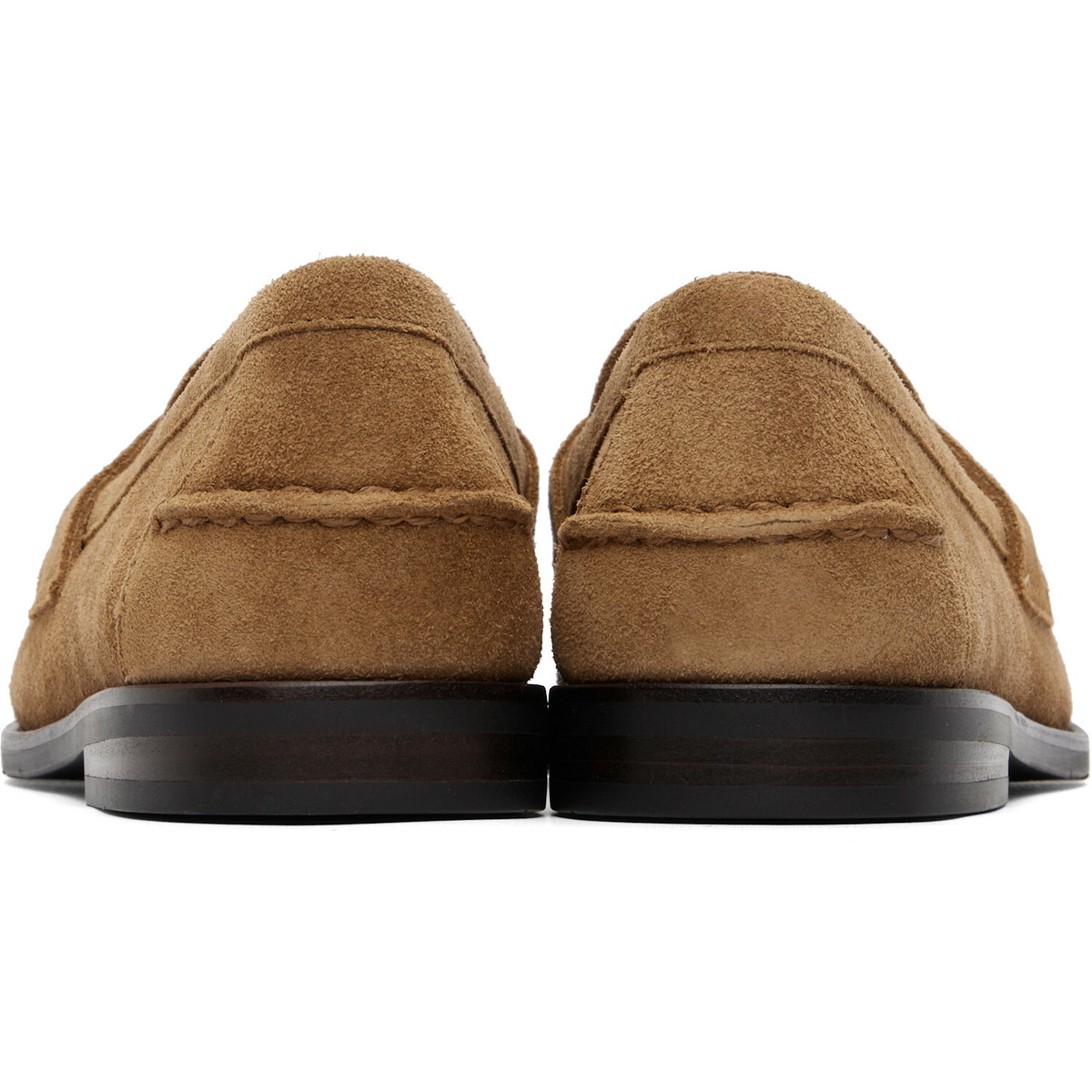Polo Ralph Lauren Tan Alston Suede Penny Loafers