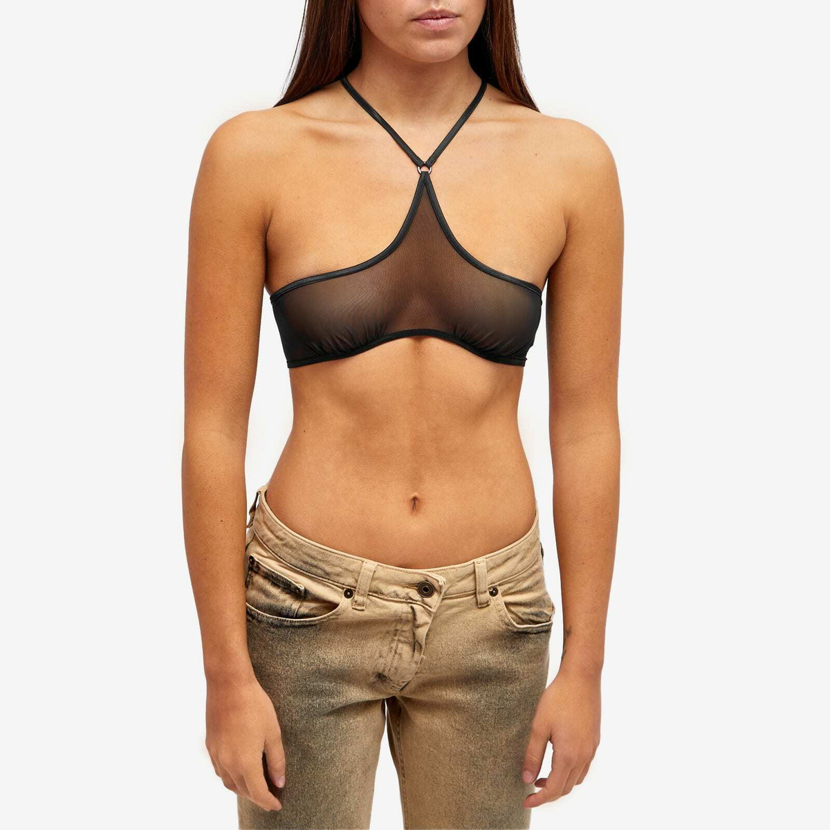 KNWLS Women's Chk Bra in Black