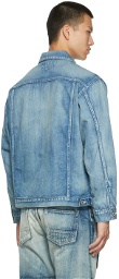 FDMTL Blue Denim Asymmetrical Jacket