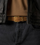 Saint Laurent Cassandre suede belt