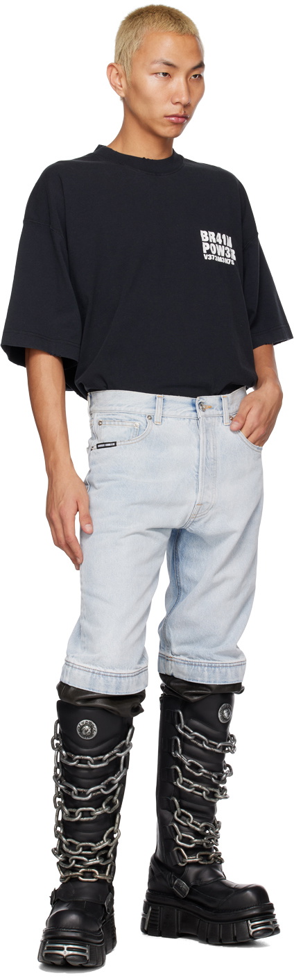 VETEMENTS Black 'Brain Power' T-Shirt Vetements