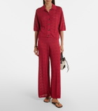 Loulou de Saison Egeo knitted wide-leg pants